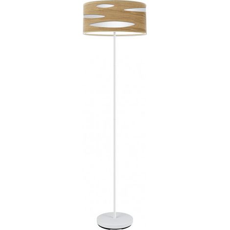 Odra 1xe27 Bianco/Legno chiaro 165x40x40 Cm mark FABRILAMP