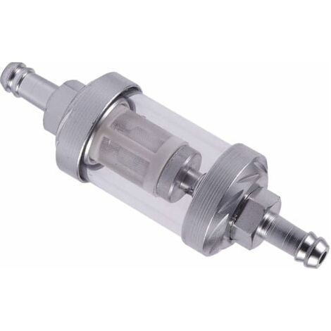 Filtro de vidrio cromado universal para motores de gasolina y diésel, 8 mm, plateado - INHHUB (1/4)