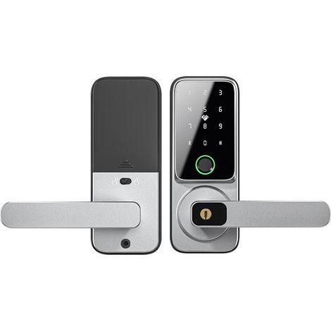 Serrure connectée à empreinte digitale – Déverrouillage rapide par empreinte, code, carte RFID – Résistante aux intempéries – Installation facile (1/5)