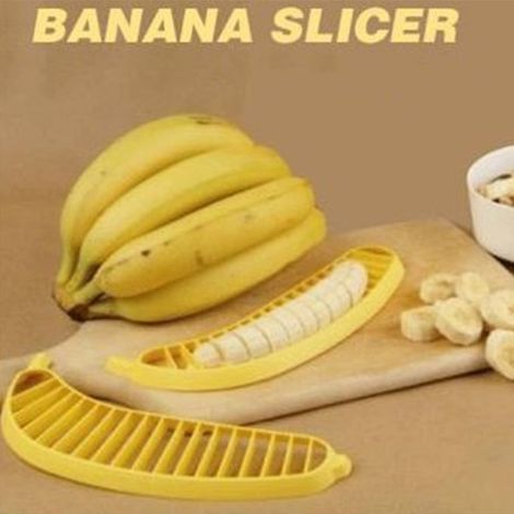 Bananenschneider, multifunktionales Werkzeug für Salate und Obst, Bananenschneider aus Kunststoff (1/5)