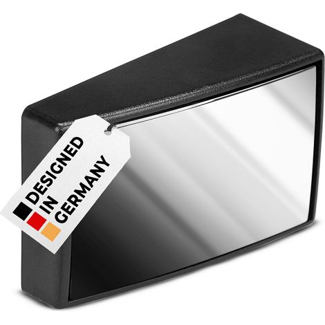 HEYNER® Weitwinkel-Mini-Spiegel Auto Toter Winkel Spiegel Rückspiegel eckig verstellbar konvex Auto Lkw SUV Transporter Bus Van Motorrad Wohnmobil