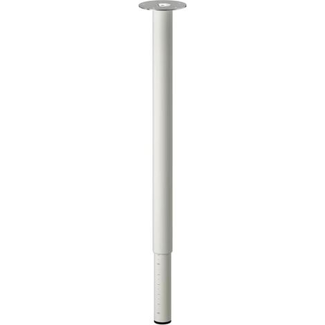 Pieds de table réglables en acier peint (60-90 cm), avec vis pour plateau (blanches). (1/5)