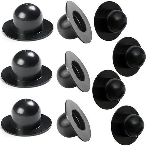 Lntyq 10 Stück Intex-Poolstöpsel, Ersatz-Bodenstöpsel für die Filterpumpe von Schwimmbädern, kompatibel mit Intex-Pool (schwarz)
