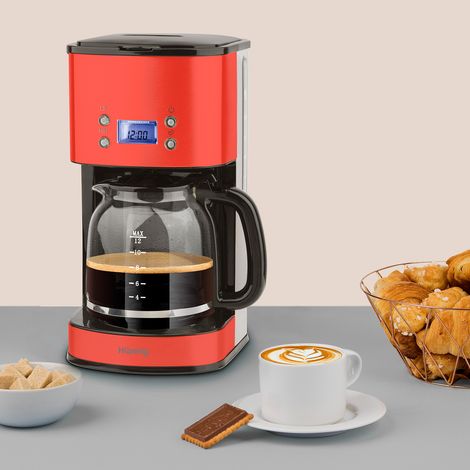 H.Koenig MG30 Macchina del Caffe Americano, plastica, Acciaio Inossidabile, Rosso (1/5)