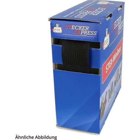Minibox HG-PET schwarz Hohlgeflechtschlauch PET-Monofile Einsatzbereich 23,0mm - 50,0mm Temperaturbereich -50°C bis 150°C kurzzeitig 175°C - 1 Stück