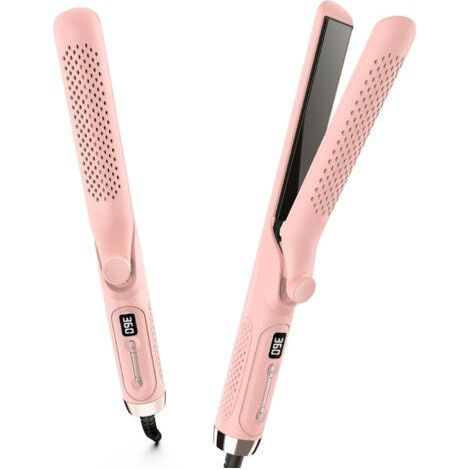 Cordless Rechargeable 2 in 1, Travel Hair Straightener and Curling Iron for Long and Short Hair, Flat Iron Hair Straightener