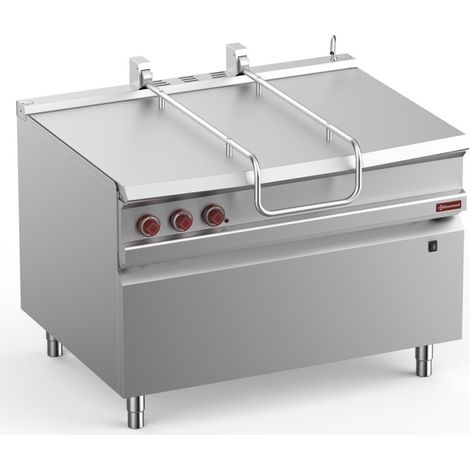 Sauteuse basculante électrique, cuve inox 120 lit. sur meuble - Diamond