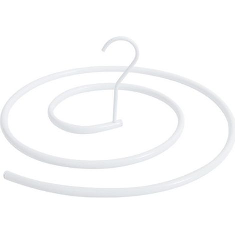 Lot de 2 cintres blancs en spirale pour couvertures, draps séchés au soleil, alèses (rond) (1/5)