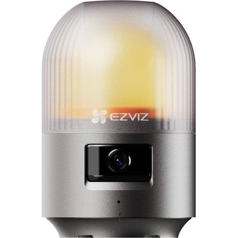 Lampada di avviso EZVIZ con telecamera integrata per cancello scorrevole, illuminazione ambra/yellow, collegamento cablato (1/4)