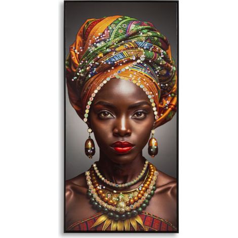 Dekorierter Druck auf lackierter Leinwand mit Maya-Rahmen, 60 x 4 cm
X120 (1/5)