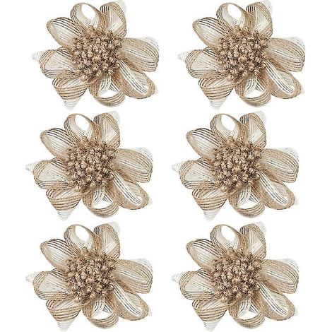 6 fleurs en jute à faire soi-même (1/3)