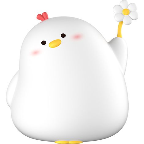 Veilleuses de poulet en forme de fleur pour enfants, veilleuse pour bébé nouveau-né, 3 niveaux rechargeables, veilleuse à intensité variable, veilleuses pour enfants pour chambre à coucher, cadeaux m