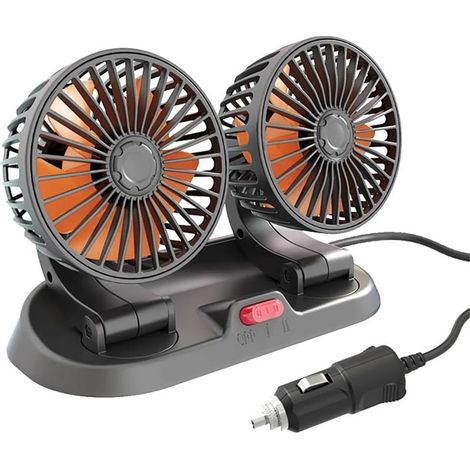 Ventilateur Voiture Double Tête Avec Rotation 360° Et 2 (1/5)