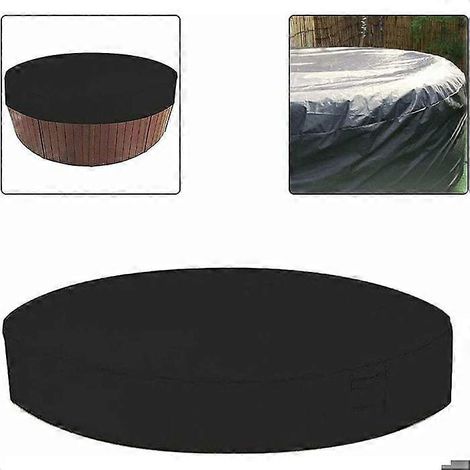 Housse de fauteuil inclinable facile à utiliser, 75 pouces (190 cm), protection UV, housse ronde pour canapé, auvent, avec ventilation, diamètre 75 pouces (190 cm). (1/5)