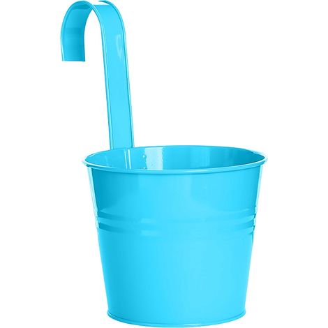 Seau À Fleurs - Suspension Métallique - Pour Balcon Jardin Terrasse - 13 x 21 cm - 1 Pièce (1/5)