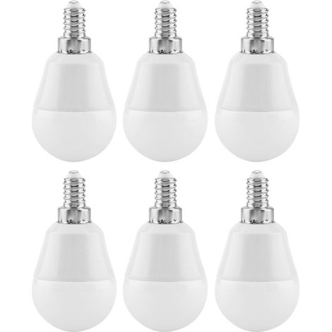 Lot de 6 ampoules LED E12 5W, blanc chaud, culot candélabre, lumière du jour, AC85V-265V (1/5)