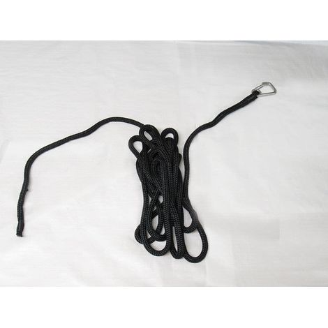 Boat Mooring Rope Dock Line x2 (14MM 6M Double Braided Spliced Bungee with Hook) (1/3)