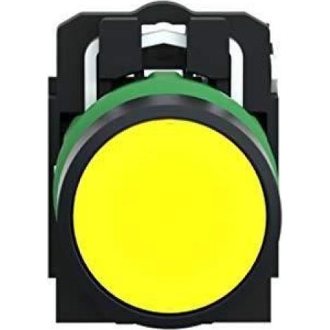 HARMONY BOUTON-POUSSOIR JAUNE Ø22 - À IMPULSION AFFLEURANT - 1F SCHNEI