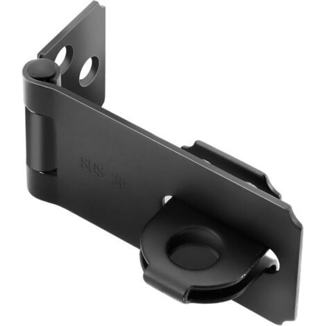 Verrou à Vis en Acier Inoxydable 304 Noir, Loquet de Porte et Fenêtre Extérieur 8cm, Fermoir Pratique pour Portail et Clôture