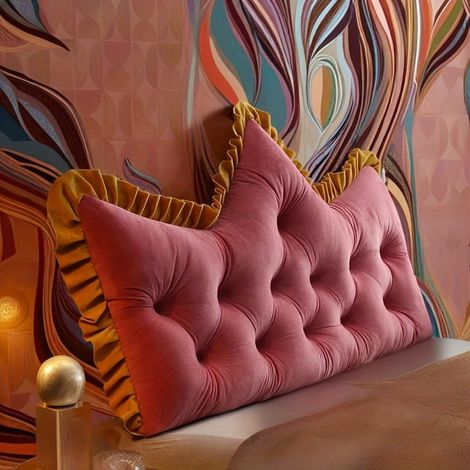 Oreiller De Lit Rouge Crown, Oreiller De Sommeil, Tatami, Grand Dossier, 150x60cm (1/5)