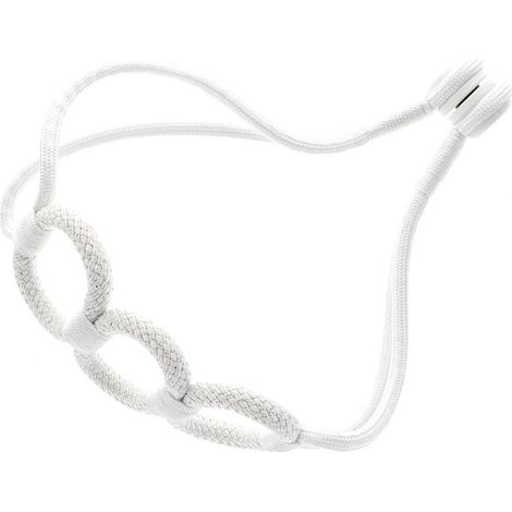 Embrasse à rideaux 30cm Blanc/Argent - BOULET (1/4)