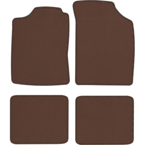 Renault Clio I HB (1990-1998). Tapis de sol dédiés - EVA alvéolé marron (1/5)