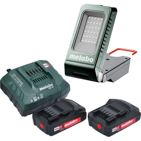 Metabo BSA 18-1000 Proyector de obra sin cable 18 V 1000 lm + 2x batería recargable 2,0 Ah + cargador