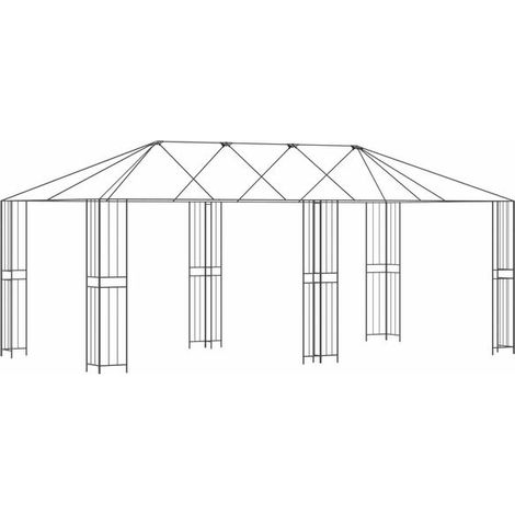 Structure de gazebo en acier noir de 3 mètres (1/5)