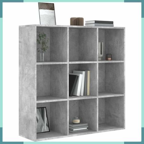 801129 Bibliothèque gris béton 98x29x97,5 cm bois d'ingénierie (1/5)