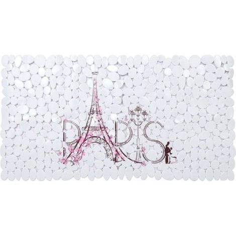Trade Shop - Pvc Escritura Paris Antideslizante Alfombra De Baño Ducha 67x36cm 87045 - (1/2)