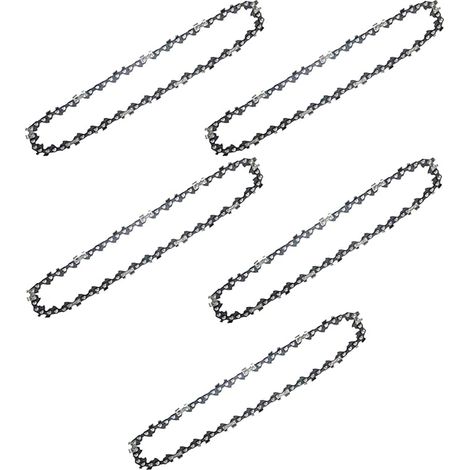 5 pièces Chaine de Tronconneuse 6 pouces, Chaine Tronconneuse Avec Guide Meule 37 Drive Links, ChaîNes pour TronçOnneuses pour la Coupe du Bois, les Branches d'Arbres et l'élagage