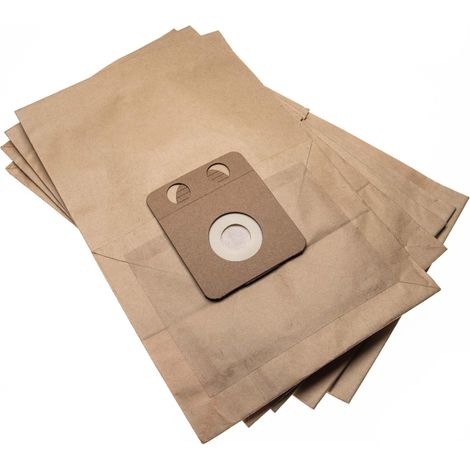 vhbw 5x Sacs remplacement pour Nilfisk 107413077 pour aspirateur papier, 34,55cm x 22,4cm marron (1/2)