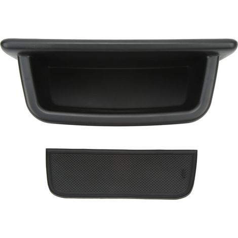 Boîte de rangement noire pour tableau de bord, capacité profonde, bords lisses et soignés, plateau organisateur de tableau de bord adapté pour ID.4 2021 – 2023. (1/5)
