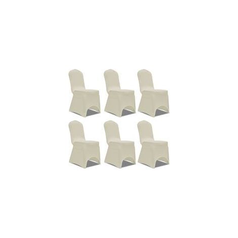 housses de chaise extensibles couleur crème - -Karteo (1/4)