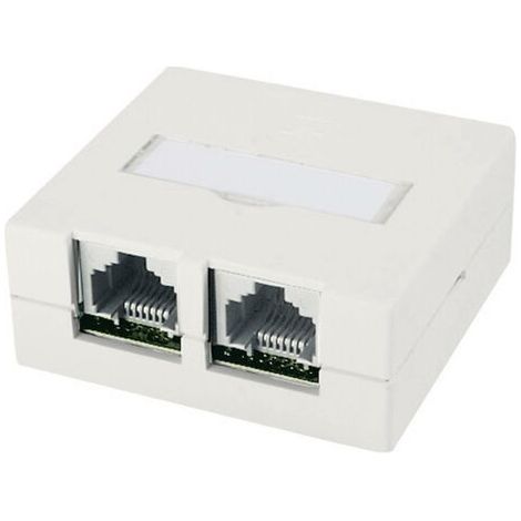 Prise réseau montage apparent (en saillie) CAT 6 Telegärtner 100022997 blanc pur R05550 (1/5)
