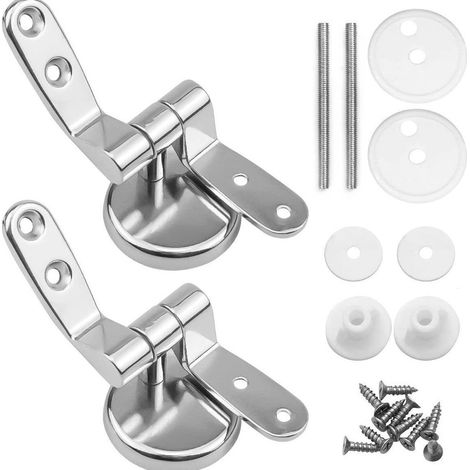 WC-Sitzscharnier-Set aus Chromlegierung mit Befestigungsschrauben (1/5)