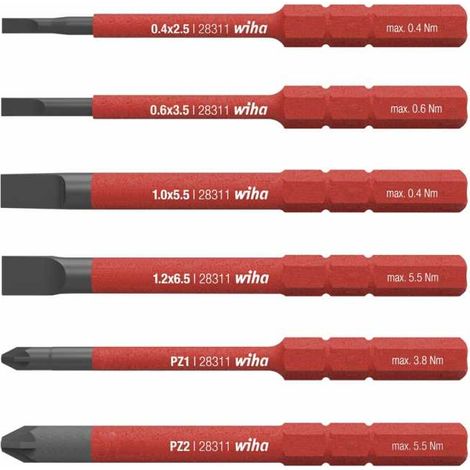 WIHA Bit Set slimBit electric SL/PZ 6-teilig (1/5)