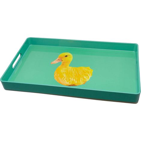 WD LifeStyle Vassoio Rettangolare Decoro Papera 40x24 cm – Vassoio da Portata (1/2)