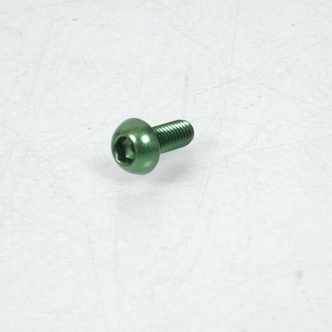 Vis Dôme BTR 5mm M6 pas 100 16mm annodisé Vert 3AS Racing pour (1/2)