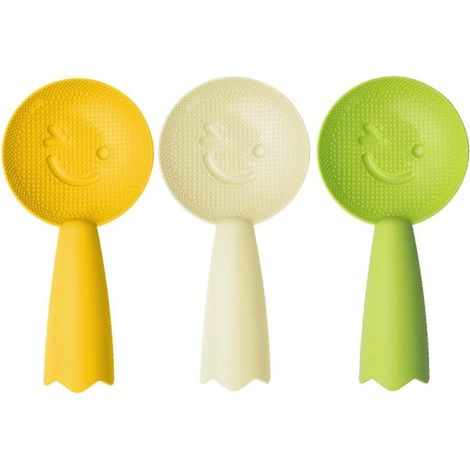 Spatule À Riz - Spatule En Silicone Alimentaire Avec Noyau Plastique - Résistante À La Chaleur Jusqu'à 240 °C - Antiadhésive - Pour Riz Sushi Et Aliments Collants - Lot De 3 (1/5)