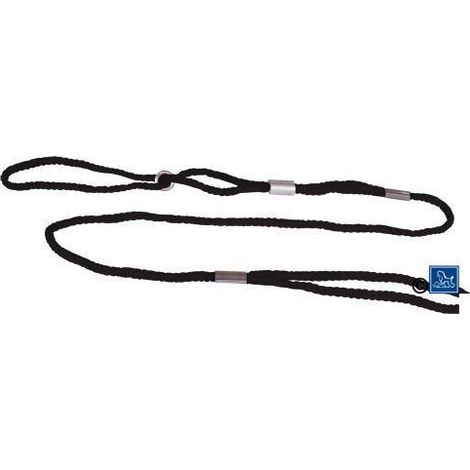 Laisse de présentation nylon ronde noire Taille : T1 (1/2)
