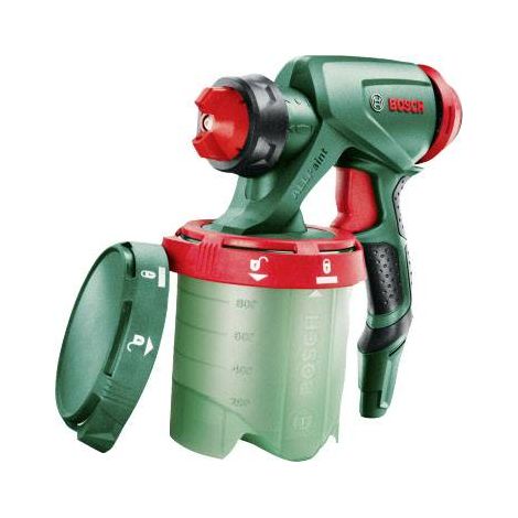 Bosch – Pistolet à peinture – Pulvérisateur ALLpaint 1000ml – 3 buses interchangeables – Pour peinture murale, vernis et lasures