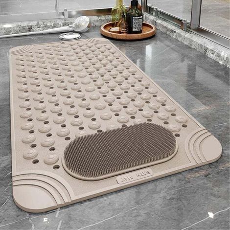 Tapis Antidérapant Pour Baignoire Avec Trous De Drainage Ventouses Séchage Rapide Nettoyage Facile