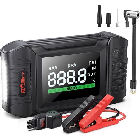 Démarreur de voiture portable 7000A avec compresseur 150PSI et batterie externe 20000mAh (1/5)