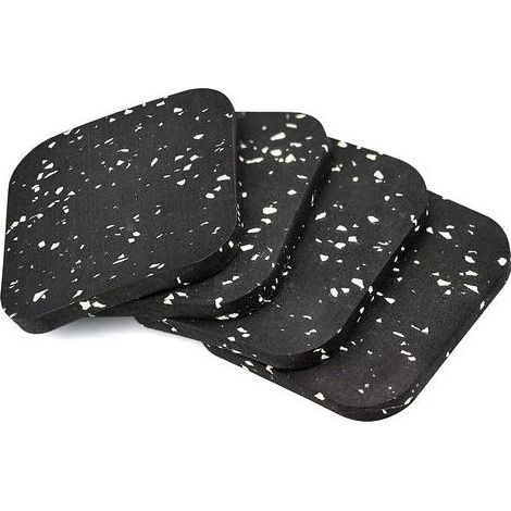 4 patins antidérapants en caoutchouc de 100 x 100 x 10 mm pour meubles, lit, lave-linge et sèche-linge. (1/4)