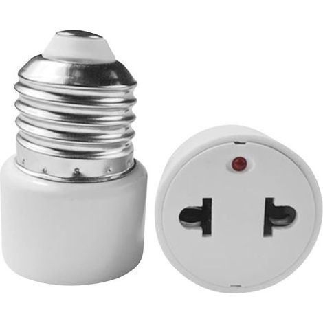 2 Pièces Convertisseur E27 Cache-prises Avec Convertisseur Prise Adaptateur, Douille,Sortie D'ampoule Support De Lampe Brancher Ampoules pour la maison et le studio (1/5)