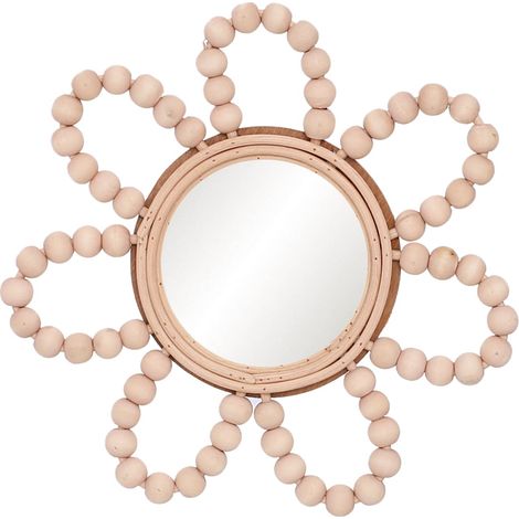 Specchio decorativo a forma di fiore da parete da 22 cm, accessorio naturale ed elegante per la decorazione della casa