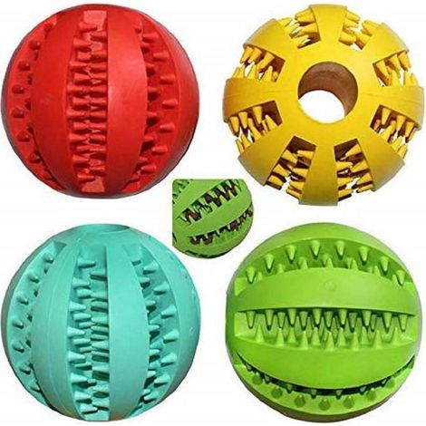 Balle Balle 7cm Jeu Pour Chien Plastique Interactif Alimentation à Mâcher Dents Animal (1/2)