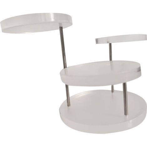 Présentoir à bijoux rond à plusieurs niveaux, présentoir à bagues, présentoir à gâteaux et desserts, étagères décoratives pour fêtes, 3 niveaux transparents (1/5)