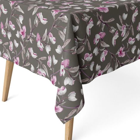 Nappe Anti-Taches enduite Coton carrée 140x140 cm Olga Magenta (1/5)